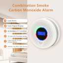 10-Year Battery Smoke and Carbon Monoxide Detector, 2-in-1 Smoke CO Alarm with Digital Display, Reliable Fire and CO Alarm for Home, Bedroom, Kitchen (6 Pack), EXP: 10 Years After Installation
