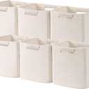 11 Inch Storage Cubes, 6 Pack Cube Storage Bins for Organizing, Cotton Rope Woven Baskets for Shelves, Bathroom, Kids Room, Closets, Baby Nursery