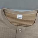 Men's Henley Shirts Long Sleeve Casual Waffle T-Shirts Button Pullover Sweaters Tee Shirt, Large