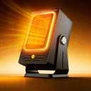 Space Heater for Indoor Use,Desktop Small PTC Heater with 2s Fast Heating,Tip-Over&Overheat Protection,60Adjustable Angle Portable Personal Electric Heater for Office,Bedroom,Garage,Dorm