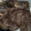 Tankaneo Womens Faux Fur Jacket Cropped Winter Fall Shaggy Coats Long Sleeve Fluffy Short Coat Fuzzy Outerwear, M