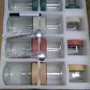 12Pack Overnight Oats Containers with Lids, 16oz, 8oz & 4oz Glass Jars with Airtight Lids, Wide mouth Mason Salad jars, Glass Food Storage Containers for Yogurt Chia Pudding Snacks Cereal & Spices