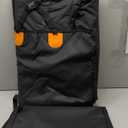 Back Seat Extender for Dogs, Waterproof Dog Car Seat Cover for Back Seat with Hard Bottom, 2025 Upgraded Material, Anti Scratch, Safer, Easy to Use and Clean, Holds 400lbs (Large, Black+Orange)