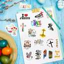 50 Pcs Inspirational Jesus Christ Water Bottle Stickers, Religious Bible Verses Faith Laptop Decals, Kids Teens Adults Waterproof Vinyl Phone Cases Diary Scrapbook Skateboard Luggage