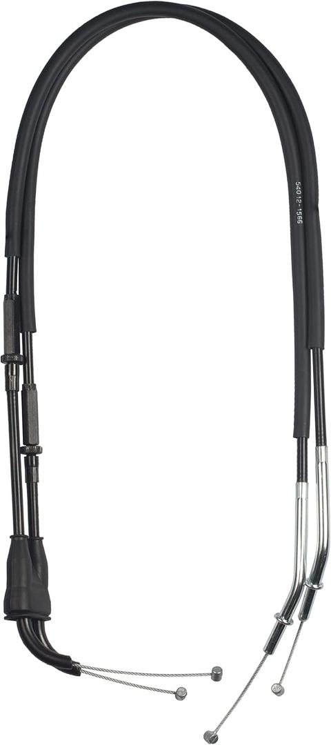 MOTOMASTER Motorcycle Throttle Cable SET A B (OPEN and CLOSE) Compatible with Kawasaki ZX-6R 600 G/H Ninja/ 54012-1566