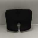 Cushion Lab Patented Pressure Relief Seat Cushion for Long Sitting Hours on Office & Home Chair - Extra-Dense Memory Foam for Soft Support. Car Pad for Hip, Tailbone, Coccyx, Sciatica - Black