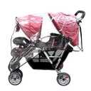 Weather Shield Double Popular for Swivel Wheel Stroller Universal Size Baby Rain Cover/Wind Shield Deal (Black)