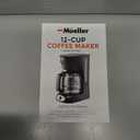 Mueller 12-Cup Drip Coffee Maker - Borosilicate Carafe, Auto-Off, Reusable Filter, Anti-Drip, Keep-Warm Function, Clear Water Level Window Coffee Machine, Kitchen Essentials & Accessories (Black)