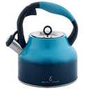 Emeril Lagasse 2.6 Quart/2.5 Liter Whistling Tea Kettle, Stainless Steel Tea Pot for Induction Stove Top, Fast to Boil Water for Home Kitchen Condo, with Ergonomic Cool Grip Handle, Turquoise