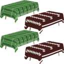 Srua Don 4 Pack Football Party Decorations Tablecloth, Football Party Supplies Table Cover, Football Table Decorations for Birthday Baby Shower Touch Down Game Day (86in x 55in)