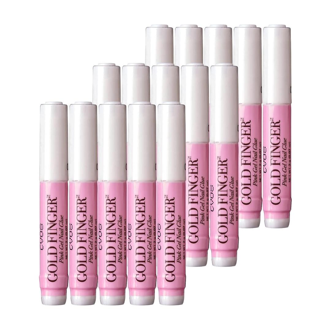 4 x Goldfinger Professional Nail Glue, Super Strong, Fast-Drying, Long-Lasting, Easy Application, Perfect for Acrylic & Press-On Nails, Quick Nail Repair, Nail Care & Enhancements (Pack of 15)