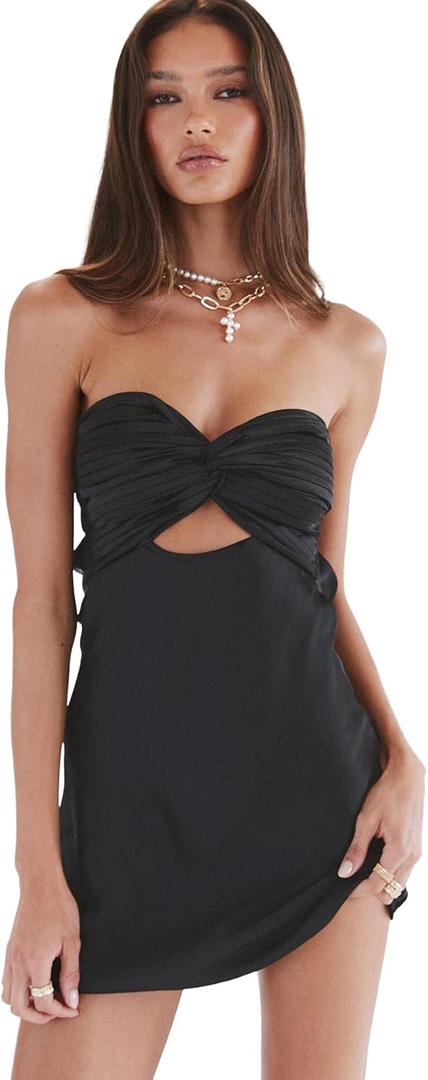 Princess Polly Women's Shellie Mini Dress (0, Black)