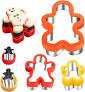 ETERSION Gingerbread Cookie Cutters 5 Pieces 5 Sizes 1" to 4.9" Gingerbread Man Cookie Cutter