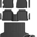 Floor Mats for Nissan Versa 2020-2025, All Weather Floor Mats Trunk Cargo Liner and Door Sill Guards Accessories, Full Coverage Set