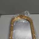 11 x 9.5 Small Gold Vintage Wall Mirror, Antique Gold Resin Baroque, Decorative Hanging & Tabletop