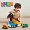 Toddlers Toys Truck for 3 4 5 6 Year Old, Toddler Car Toys Dump Truck Toys and Mixer Cement Toy,Construction Vehicle Toys Set for Kids Christmas Birthday Gifts for Toddler Boy Girl 3-4
