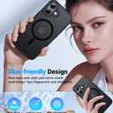 Magnetic for iPhone 17 Case, [Anti-Slip] [Military-Grade Drop Protection] [Camera Protection] Skin-Friendly Slim Translucent Shockproof Protective for iPhone 17 Phone Case, Black
