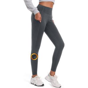 SEVEGO Women's 28"/31"/34"/36" Fleece Lined Yoga Leggings Thermal Winter High Waisted Workouts Pants with Pockets (Dark Grey)small