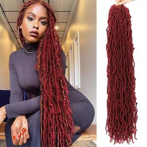 36 Inch Soft Locs Crochet Hair 8 Packs Pre Looped Faux Locs Crochet Braids Goddess Locs Hair For Black Women36Inch 8pcs,BUG