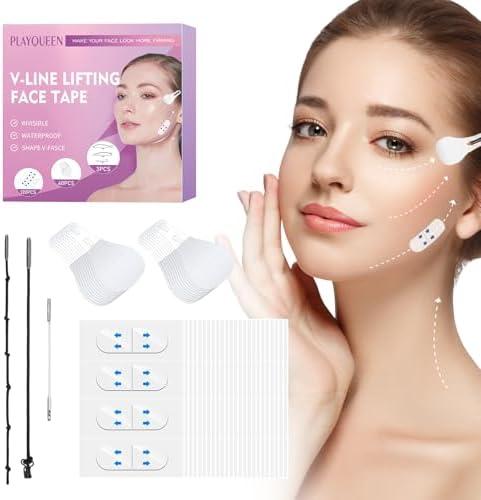 Neck Lift Tape,Face Tape,Face Lift Tape,Face Lift Tape Invisible,Neck Tape lifting Invisible,V-Shaped Instant Face Tapes for Lifting Sagging Skin Eyes Double Chin Wrinkles Waterproof Mix Box