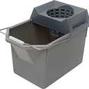 Rubbermaid Commercial Products, 15-Quart Lightweght Pail/Mop Bucket with Mop Strainer/Wringer Combo, Gray, Heavy Duty Mopping/Cleaning for Professional/Janitorial Use