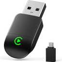 Wireless CarPlay Adapter for iPhone - Convert Wired to Wireless, Mini USB Design, Plug & Play - Compatible with Cars with Apple CarPlay - Includes USB-C Cable - Fast Connection, No Latency