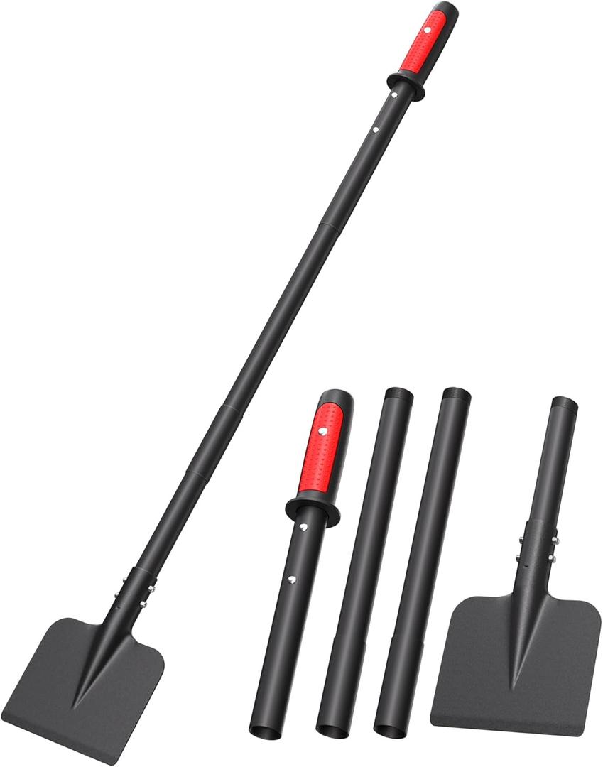 BREWIN TOOLS Adjustable 30–60” Heavy-Duty Ice Scraper and Ice Chopper with Shock-Absorbing Grip, Beveled Blade for Driveway, Sidewalk, Patio, Garage, Yard & Outdoor Stairs, Easy Assembly Winter Tool