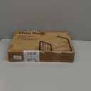 3-Tier Shoe Rack with Guardrails, Heavy-Duty Metal Mesh Shelves & Rustic Wooden Top - Space-Saving Organizer for Closet, Entryway, and Hallway (Holds 1-2 Pairs/Shelf) (Rustic Brown + Black)