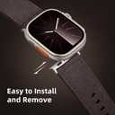 7 x Bandsie Leather Band Compatible with Apple Watch Ultra 3/Ultra 2/Ultra Band 49mm 46mm 45mm 44mm 42mm for Men, Vintage Genuine Suede Leather Wristband Strap for iWatch Series 11 10 9 8 7 6 5 4 SE 3 2 1 (Deep Coffee)