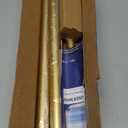 Gold Shower Curtain Rod 34-82 Inches(2.8-6.8ft) Never Rust Adjustable Shower Rod Spring Tension Non Slip No Drilling Shower Rods for Bathroom Garland Window