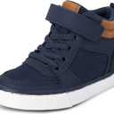 The Children's Place Boy's Casual Lace Up Hi Top Sneakers (11 Little Kid, Navy)