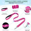 SlowTon No Pull Small Dog Harness and Leash Set, Puppy Soft Vest Harness Neck & Chest Adjustable, Reflective Lightweight Harness & Anti-Twist Pet Lead Combo for Small Medium Dogs (Fuchsia, XXS)