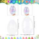 12 Inch/ 10 Inch/ 8 Inch Giant Plastic Clear Easter Egg 5/ 7/ 9/ 10/ 12/ 15 Pcs Empty Oversize Easter Egg Jumbo Plastic Eggs Fillable for Easter Fillers Party Favor (5 Pcs - Clear (10 Inch))