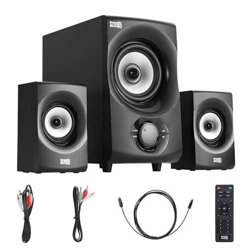 Acoustic Audio by Goldwood Bluetooth 2.1 Speaker System 2.1-Channel Home Theater Speaker System, with Optical/Aux/USB/SD Inputs Black (AA2171)