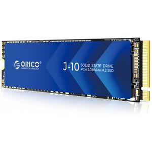 ORICO NVMe SSD 1TB M.2 with Heatsink, Up to 3100MB/s PCIe Gen3x4 2280 Internal Solid State Drive, SLC Cache 3D NAND, Compatible with Laptop and PC Desktops -J10