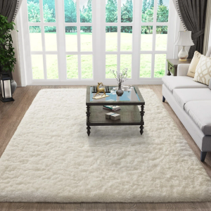 Ophanie Fluffy Area Rugs60x80in White