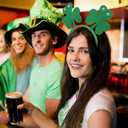 St. Patrick's Day Headband Shamrock Hairband Green Clover Hair Hoop Hair Accessories Saint Patrick's Day Headpieces for Irish Festive Parade Party Supplies