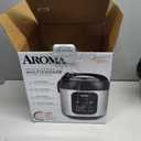 AROMA Digital Rice Cooker, 4-Cup (Uncooked) / 8-Cup (Cooked), 2 Qt, Steamer, Multicooker, Slow Cooker, Oatmeal Cooker, Auto Keep Warm, Stainless Steel Exterior