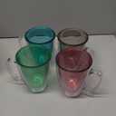 Tervis Clear & Colorful Tabletop - Bayou View Collection Made in USA Double Walled Insulated Tumbler Travel Cup Keeps Drinks Cold & Hot, 16oz Mug - 4pk, Assorted Pastels