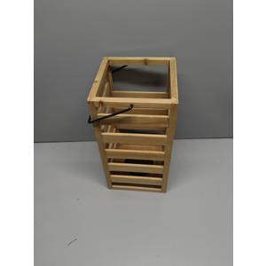 Wooden Candle Lantern, 14x7x7 In