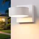 Fire Wolf Aluminum LED Outdoor Wall Light, Modern Black 3000K Outdoor Wall Sconce, Waterproof Front Door Down Light Wall Mount, White Exterior Lighting Fixtures for Hallway, Garden, Porch, Patio