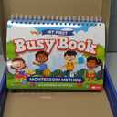 Montessori Preschool Busy Book for Toddlers Ages 3 and Up - Preassembled - Preschool Learning Activities Montessori Educational Toys - Gifts for 3 Year Old Boys, Toddler Learning Toys Activities, Medium