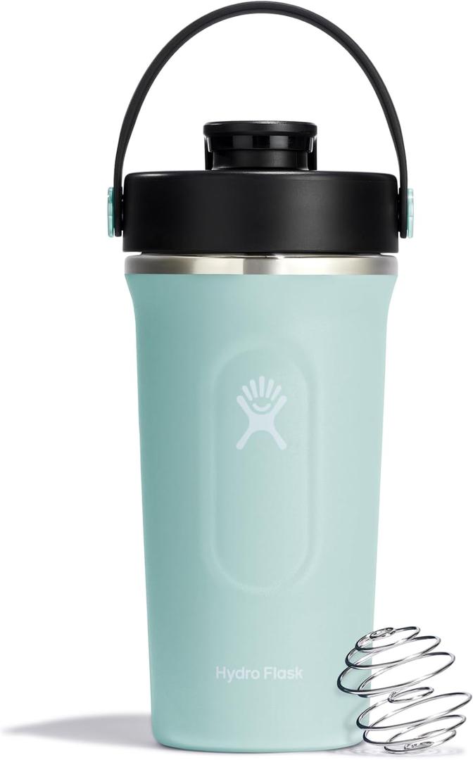 Hydro Flask Shaker Bottle  Insulated Stainless Steel Gym Bottle for Pre Workout & Protein 24 Oz Dew