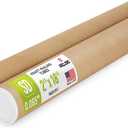 2" x 18" Reinforced Kraft Paper Mailing Tube, Pack of 2 Tubes with 4 Caps Secure USPS Approved Poster Tube Made in USA Cardboard Tube for Shipping and Storing Posters, Prints, Artwork