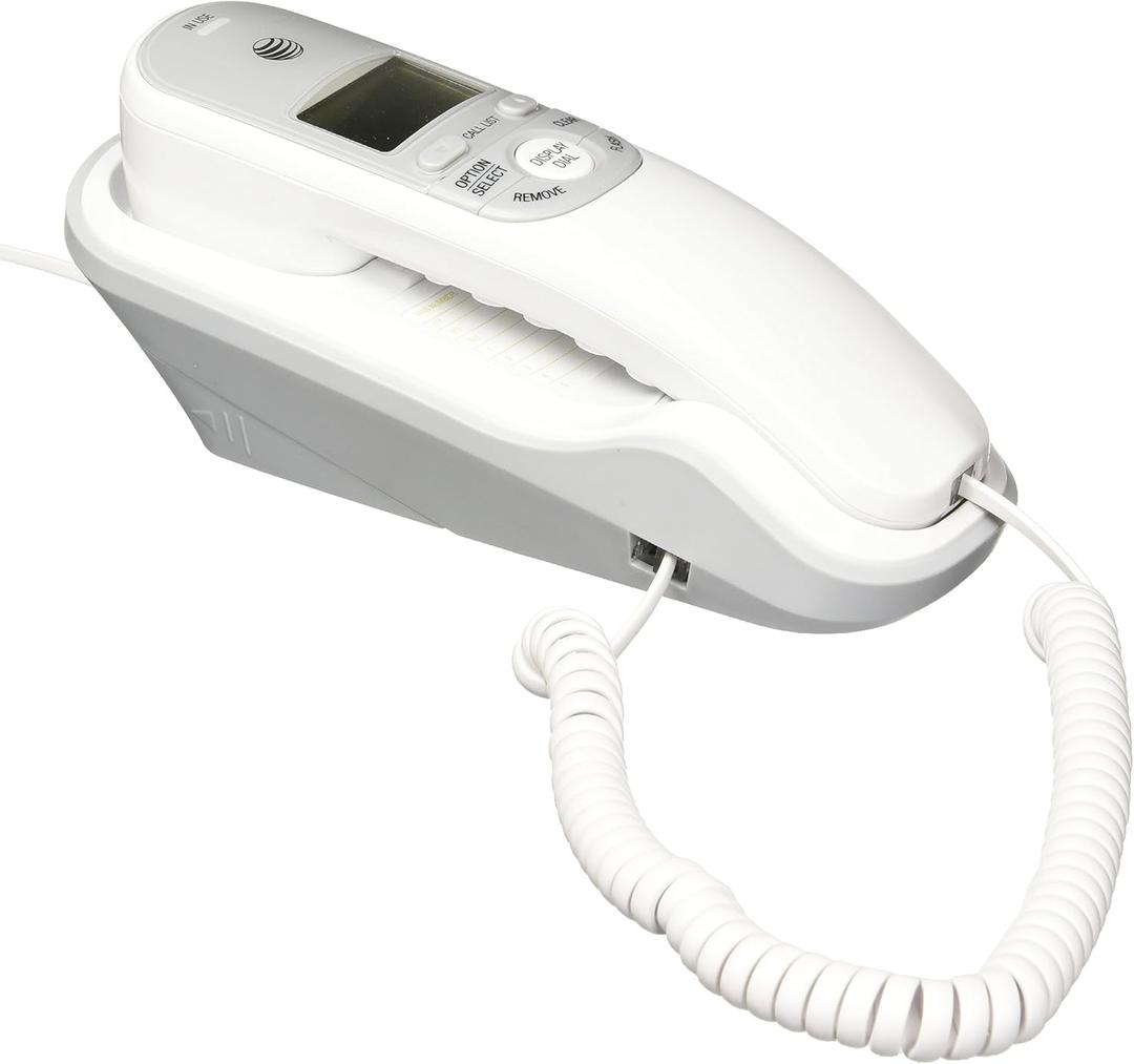 AT&T TR1909 Trimline Corded Phone with Caller ID, White (No Size)