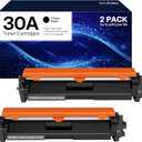 WEAREC 30A CF230A Toner Cartridge Replacement for HP 30A CF230A 30X CF230X Compatible for LaserJet Pro MFP M227fdn M227fdw M227sdn M203d M203dn M203dw Printer(Black,2-Pack)