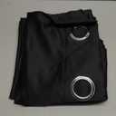 NICETOWN Pitch Black Solid Thermal Insulated Grommet Blackout Curtains/Drapes for Bedroom Window (2 Panels, 42 inches Wide by 63 inches Long, Black)