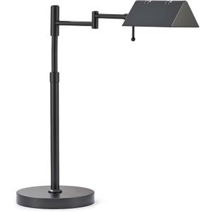 VONLUCE LED Desk Lamp, Adjustable Industrial Style Metal Table Lamp, Dimmable Reading Lamp for Living Room Bedroom Office, Black
