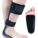 AFO Drop Foot Brace, Half-Sole Foot Drop Brace with Stroke, MS, Hemiplegia, Drop Foot Support for Assist Walking Easier & Better, Lightweight for Men and Women (Medium, Right)