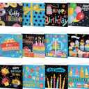 Saillong 12 Pack Happy Birthday Diamond Painting Greeting Card Kits DIY Diamond Art Cards with Envelopes Birthday Cake 5d Rhinestones Painting Kits for Adults DIY Crafts Family Friend Birthday Gifts